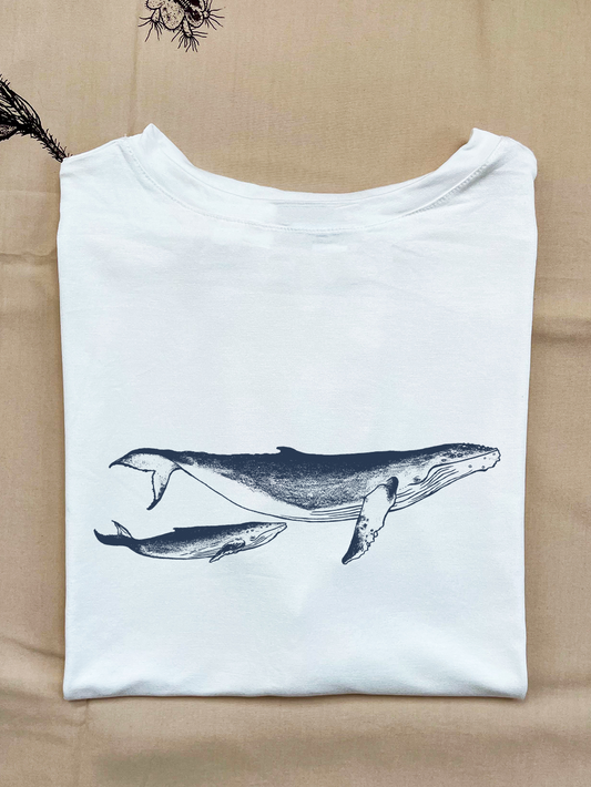 Camiseta Ballena jorobada • Larga brisa • Vaporosas adultos