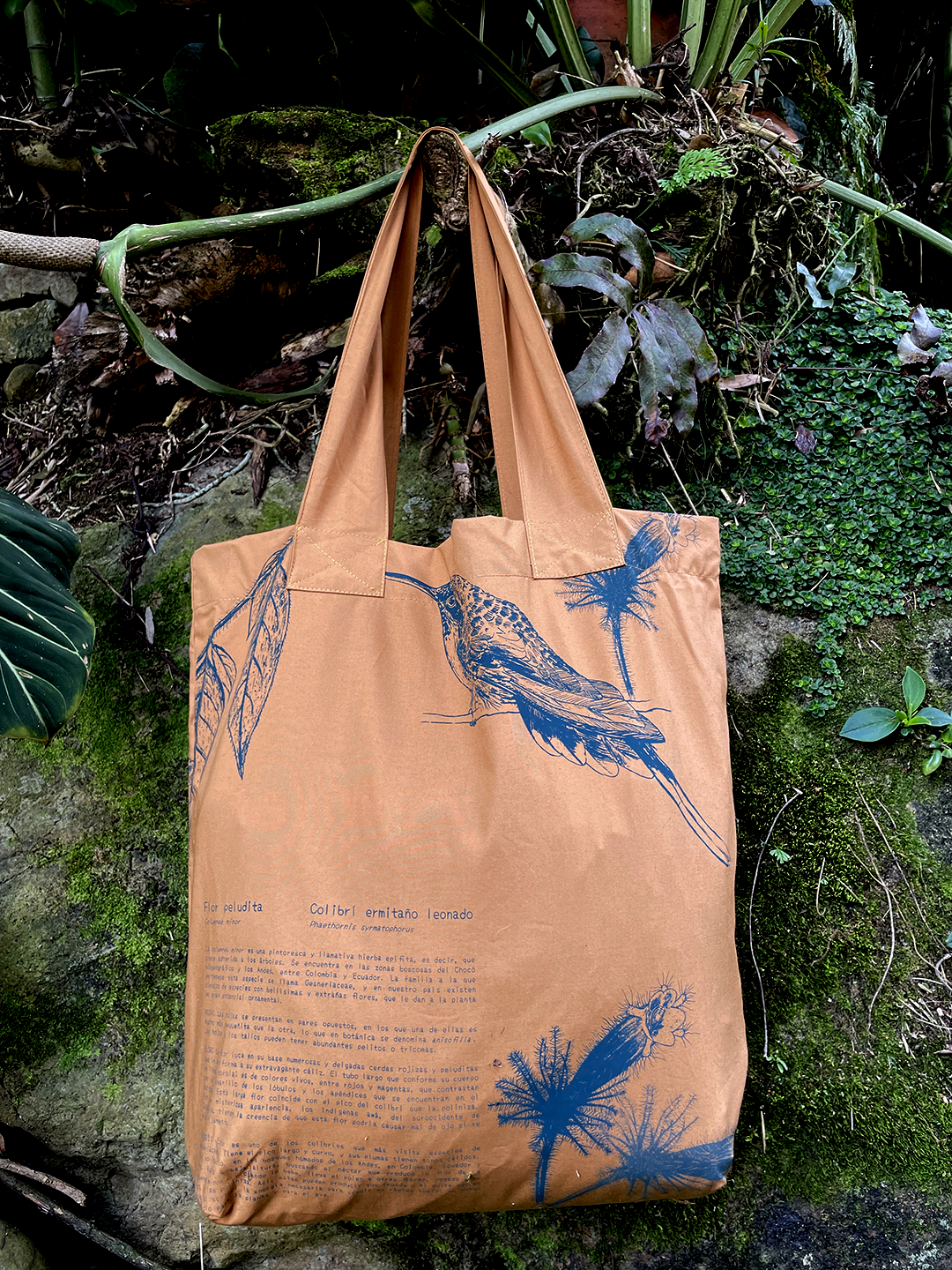Bolsa Selviflora • Flor peludita - Colibrí ermitaño