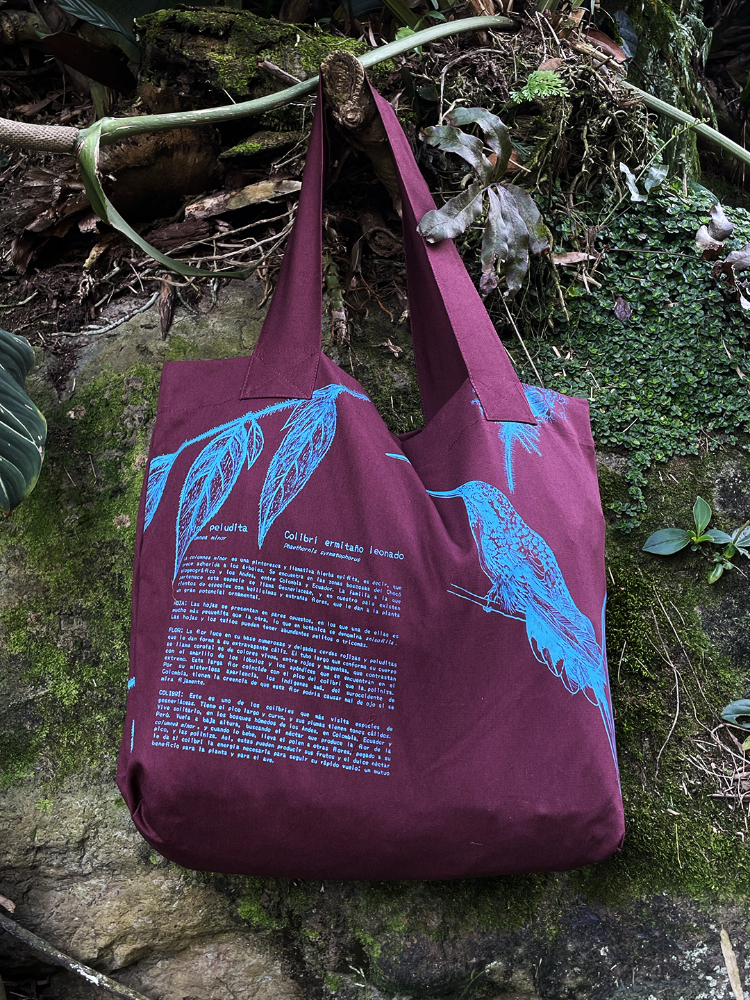 Bolsa Selviflora • Flor peludita - Colibrí ermitaño