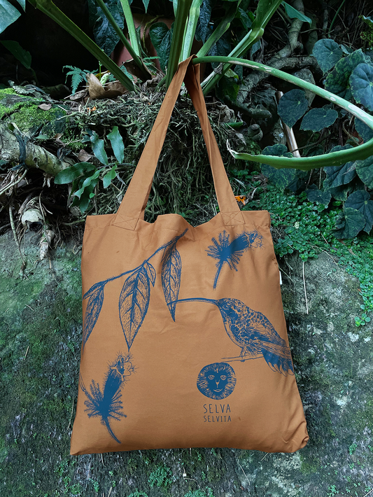 Bolsa Selviflora • Flor peludita - Colibrí ermitaño