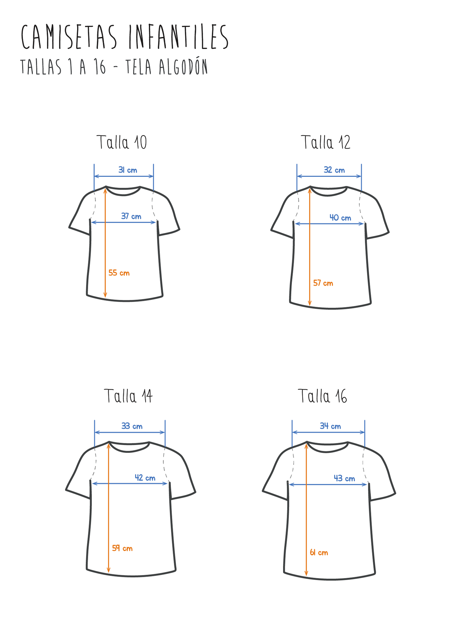 Camiseta Guala • Infantil • Talla 6 a talla 16