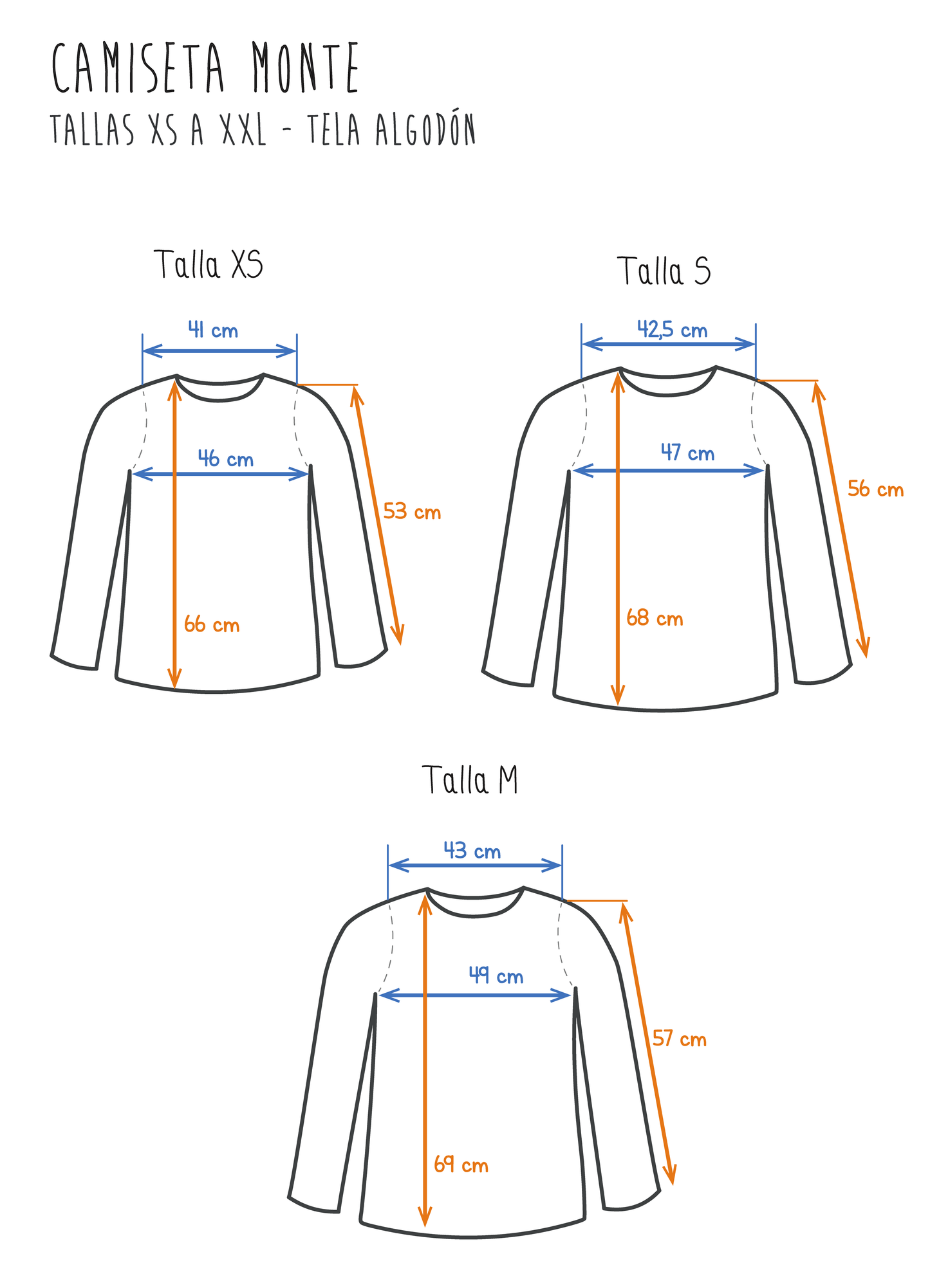 Camiseta Polilla punteada • Monte • Manga larga adultos