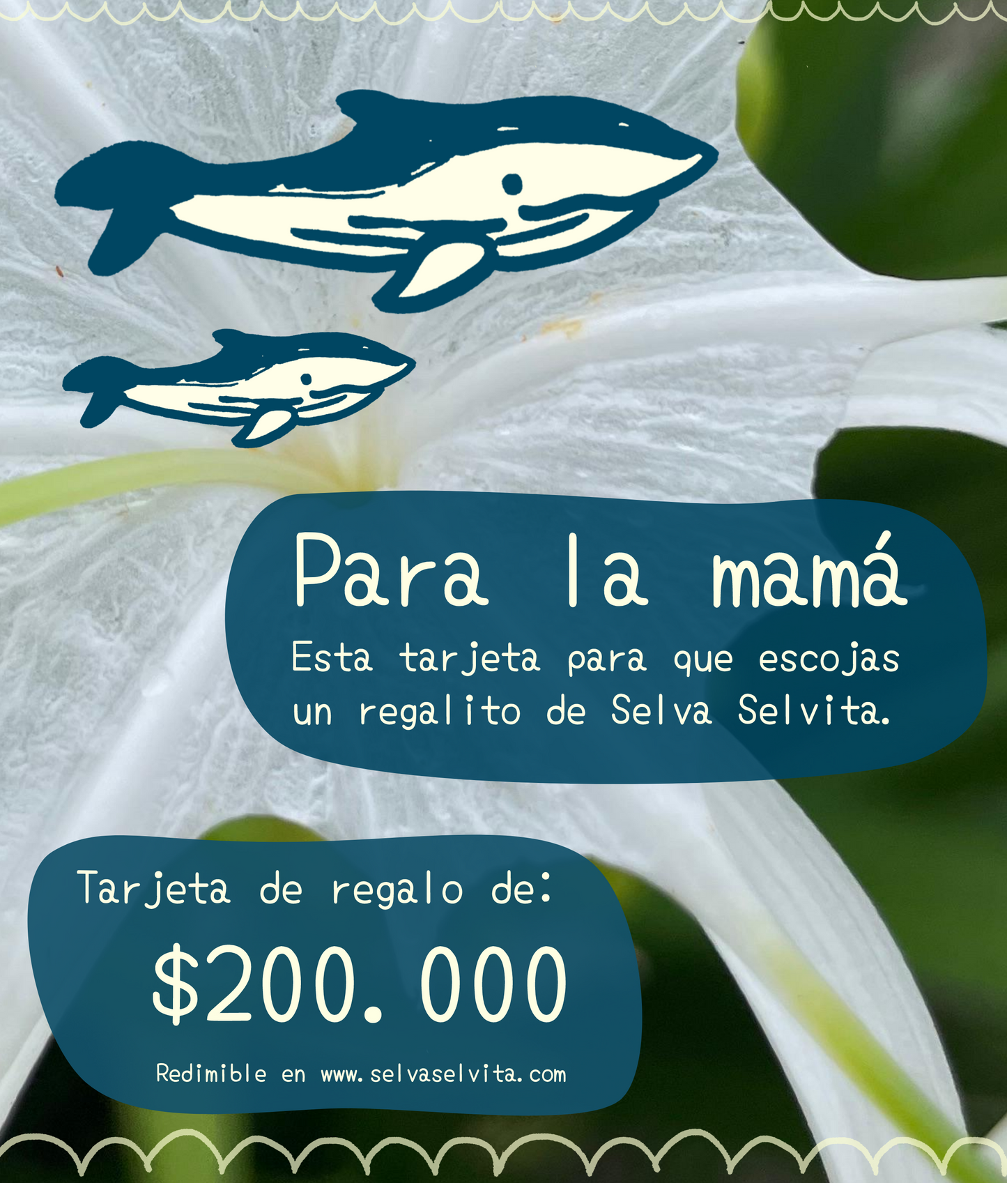 Tarjeta de regalo día de la madre • Selva Selvita