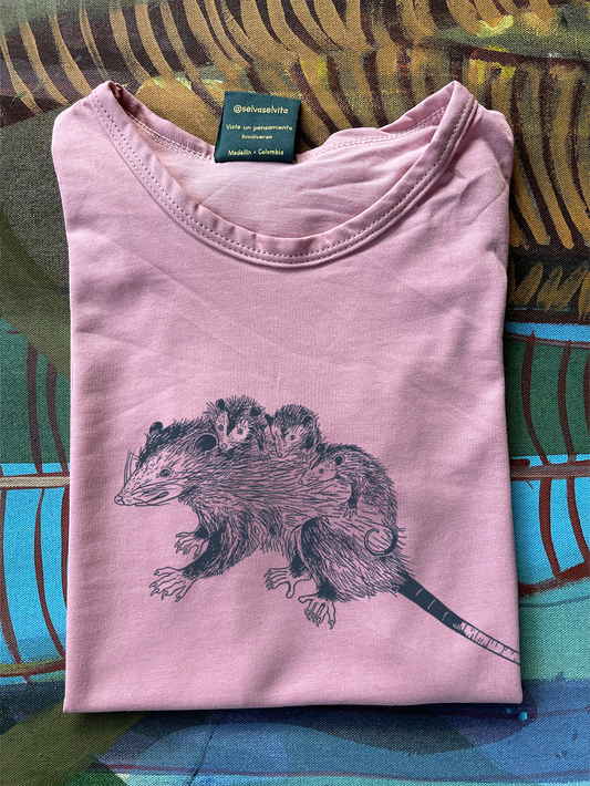 Camiseta Chucha o Zarigüeya • Mini infantil • Talla 1 a talla 4