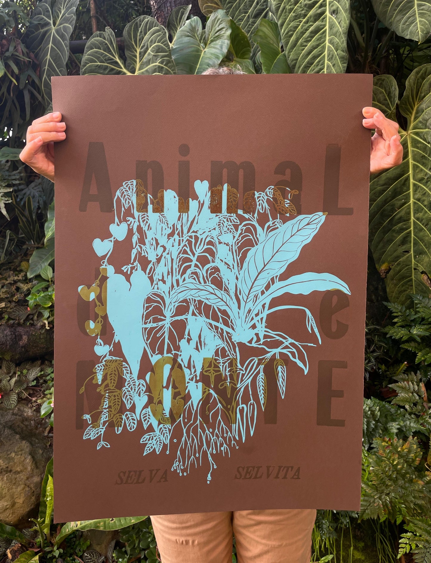 Cartel Animal de MONTE • 50 x 70 cm • Serigrafía y tipografía