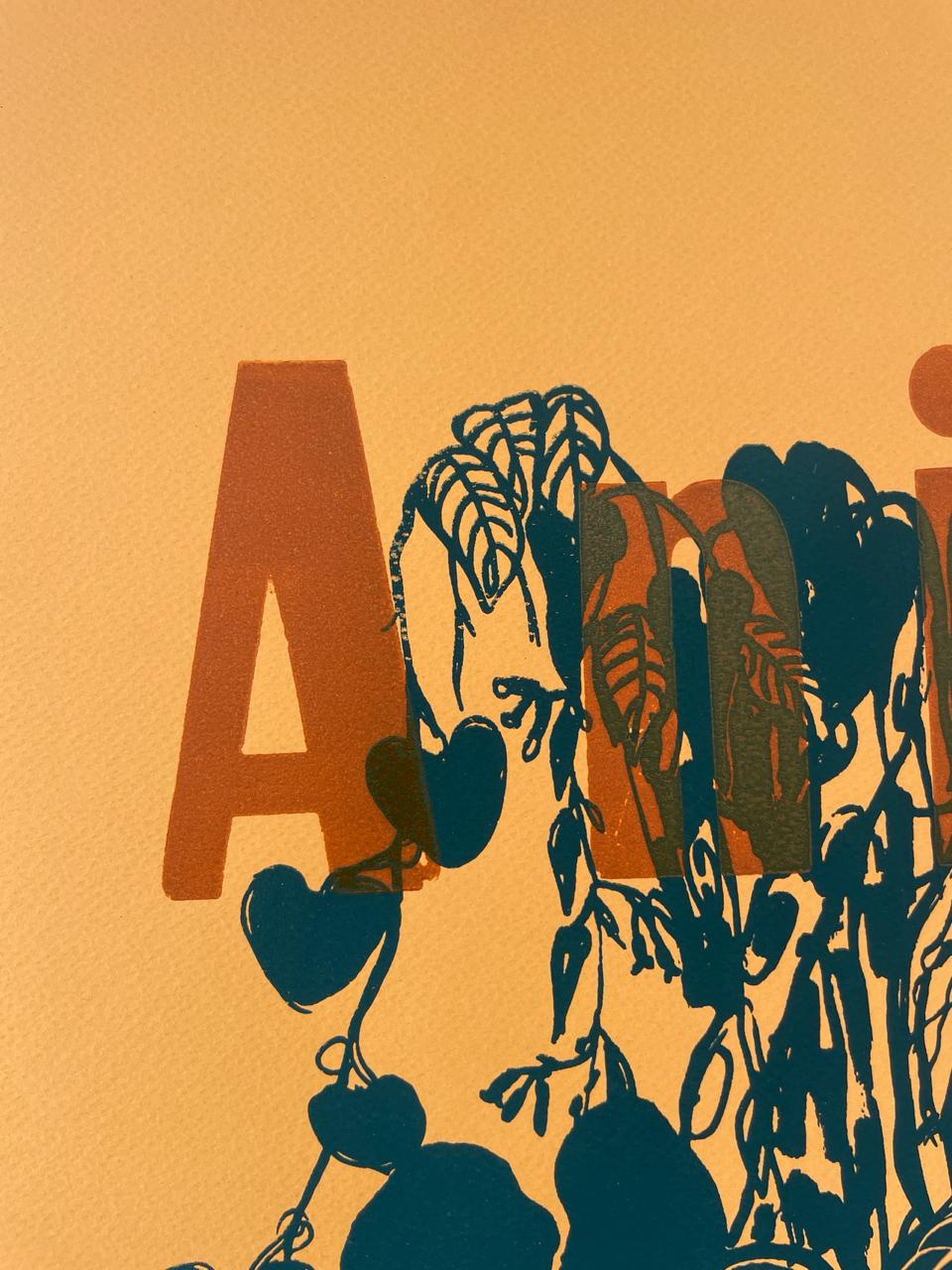 Cartel Animal de MONTE • 50 x 70 cm • Serigrafía y tipografía