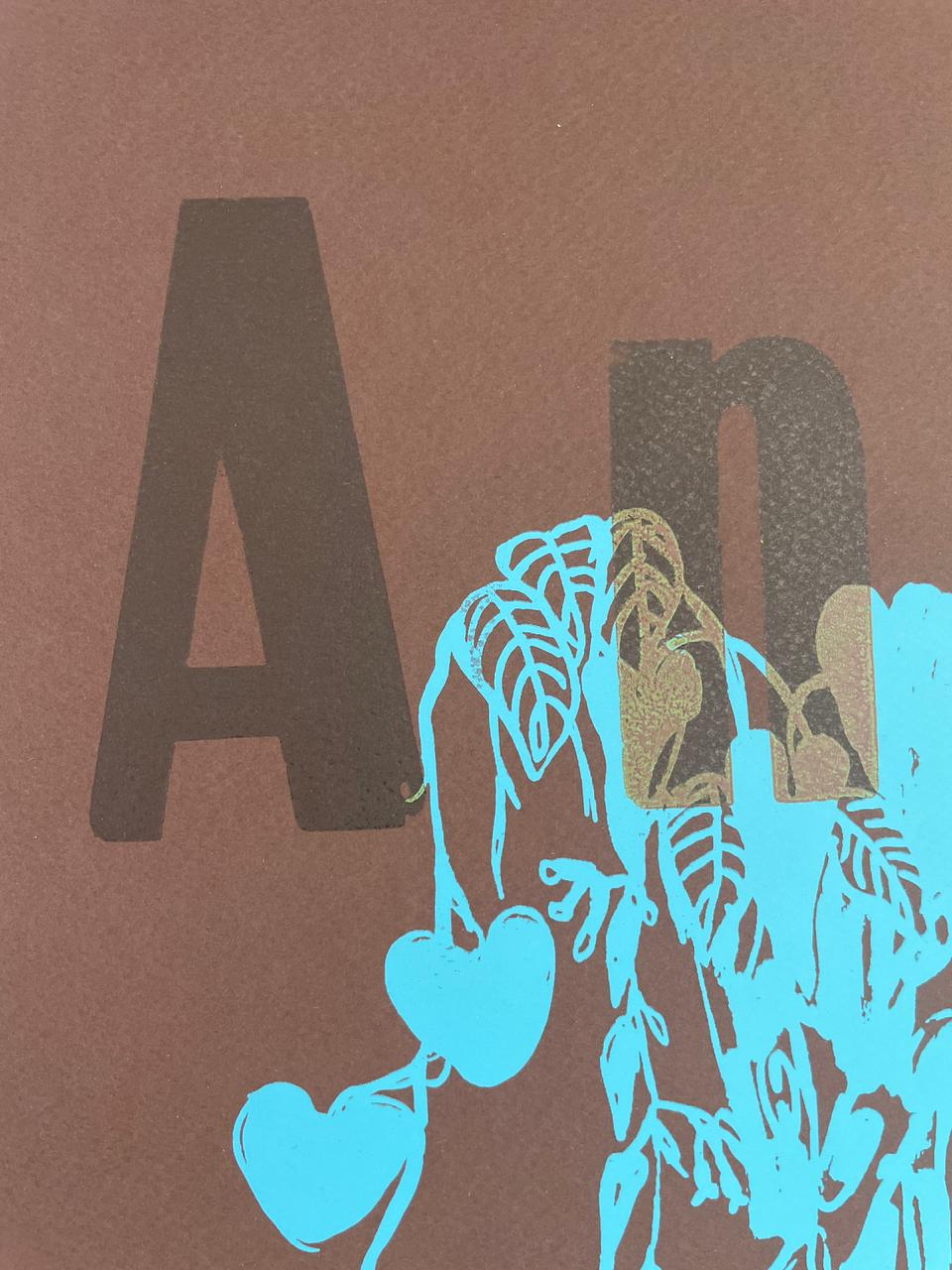 Cartel Animal de MONTE • 50 x 70 cm • Serigrafía y tipografía