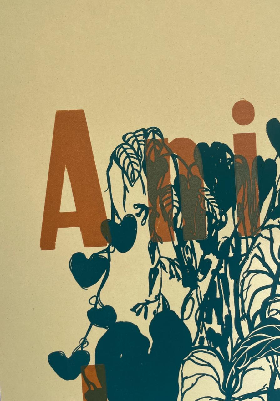 Cartel Animal de MONTE • 50 x 70 cm • Serigrafía y tipografía