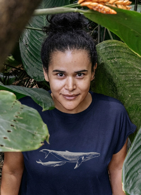 Camiseta Ballena jorobada • Larga brisa • Vaporosas adultos