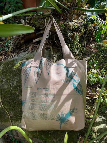Bolsa de tela • Flor peludita - Colibrí ermitaño • Selviflora