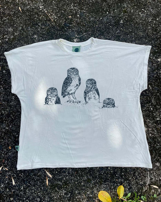 Camiseta Bajo Tierra - Mochuelo de madriguera • Brisa • Vaporosas adultos