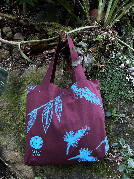 Bolsa Selviflora • Flor peludita - Colibrí ermitaño