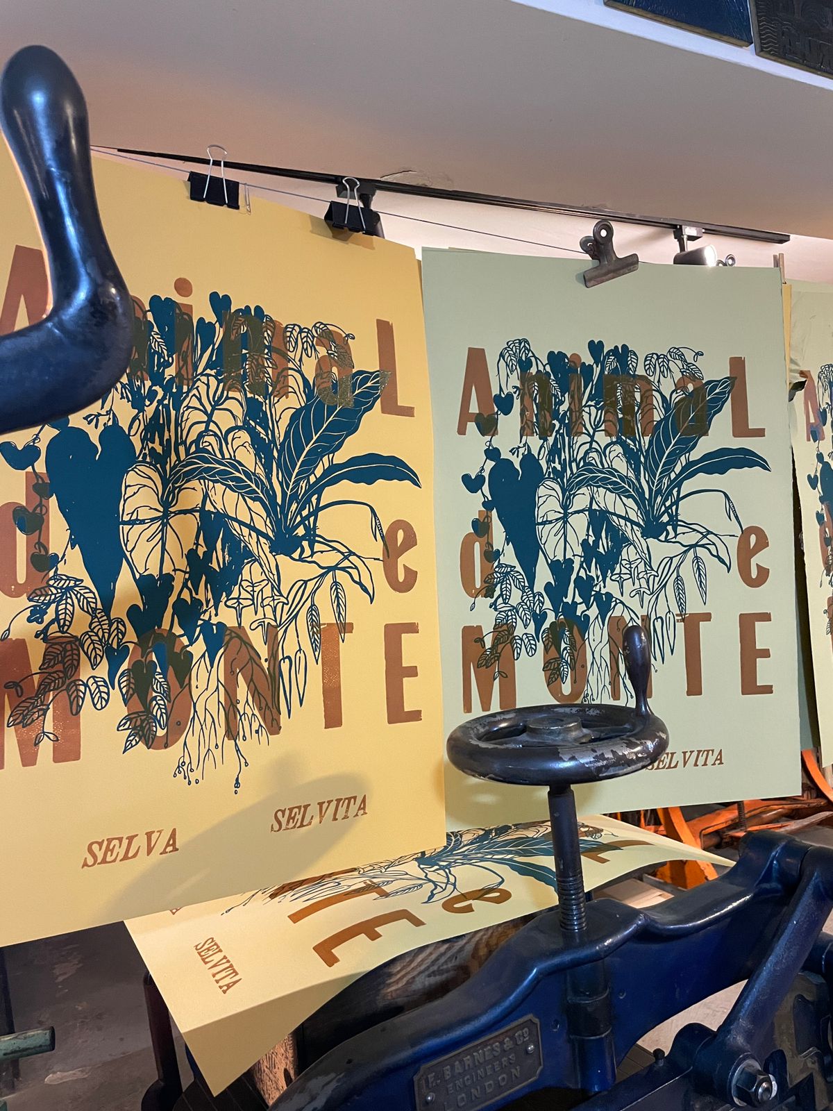 Cartel Animal de MONTE • 50 x 70 cm • Serigrafía y tipografía