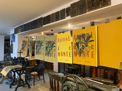 Cartel Animal de MONTE • 50 x 70 cm • Serigrafía y tipografía