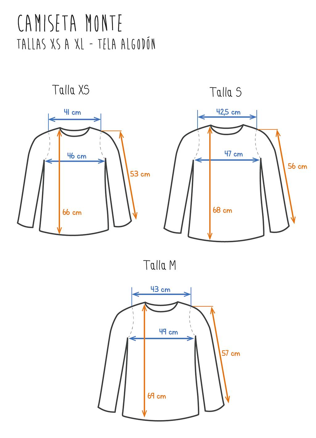 Camiseta Danta • Monte • Manga larga adultos