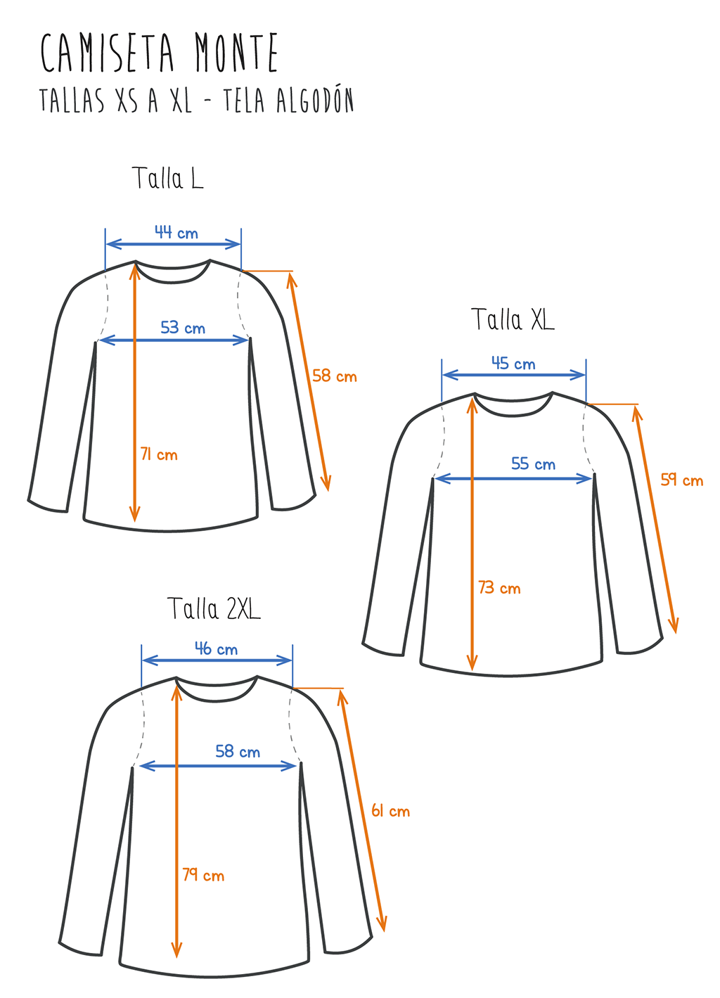 Camiseta Danta • Monte • Manga larga adultos
