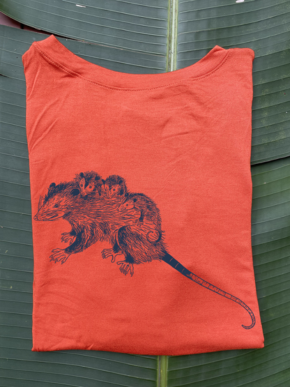 Camiseta Chucha o Zarigüeya • Larga Brisa • Vaporosas adultos